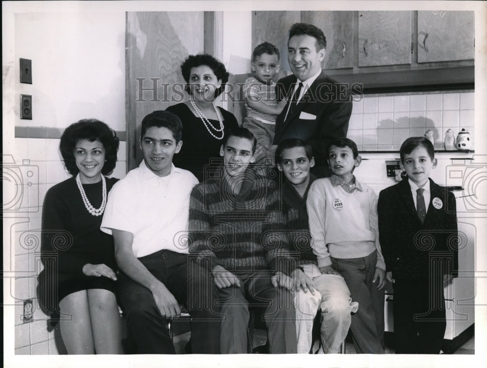 1962 Press Photo Victory Day for Councilman Ralph J. Perk and his family- Historic Images