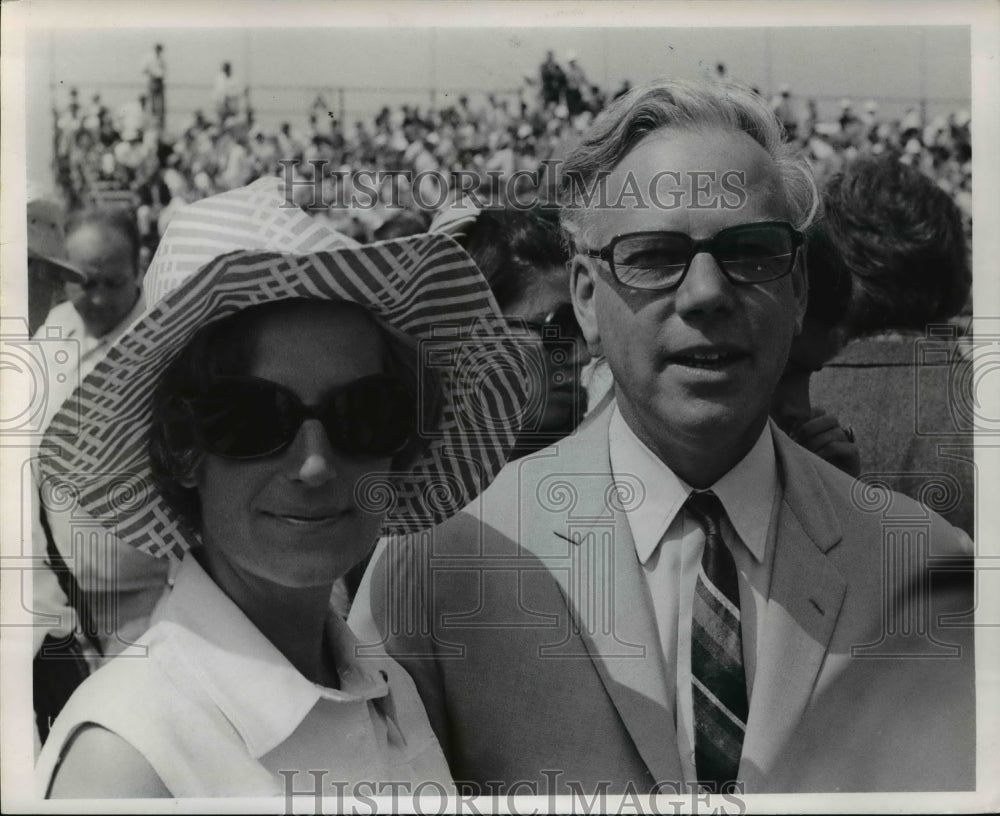 1970 Press Photo Mr. and Mrs. Hans Heinrich Noebel attend the Davis Cup Matches- Historic Images