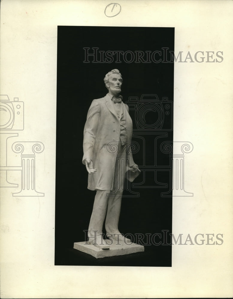 1928 Press Photo The Lincoln&#39;s statue by Max Kalish- Historic Images