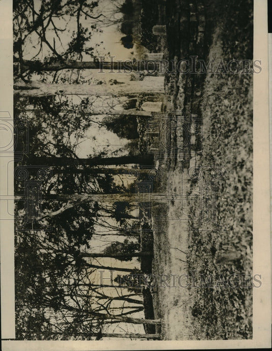 1922 Press Photo Rock wall parks the lines of Abraham Lincoln Home- Historic Images