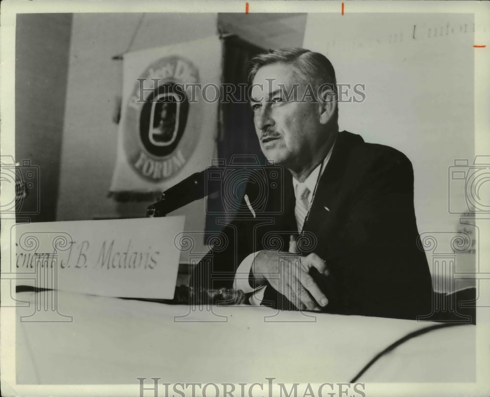 1965 Press Photo General JB Medaris, former director of Space Program- Historic Images