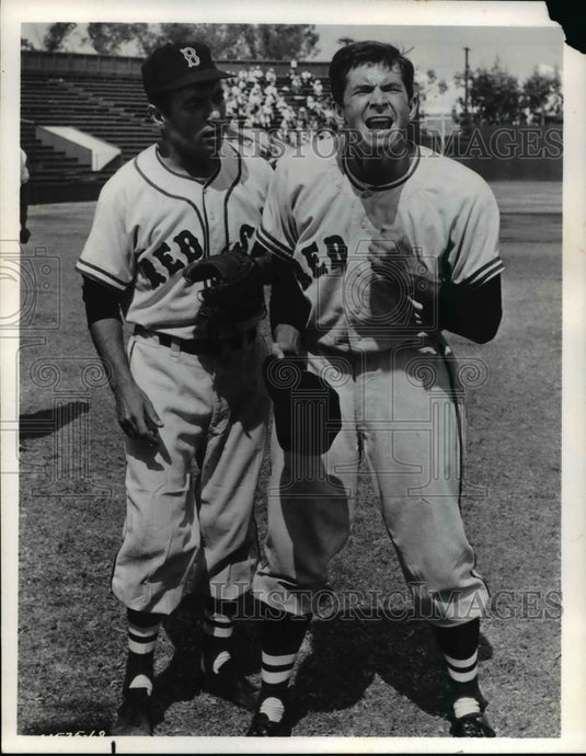 1965 Press Photo Tony Perkins & Bart Burns in Fear Strikes Out- Historic Images