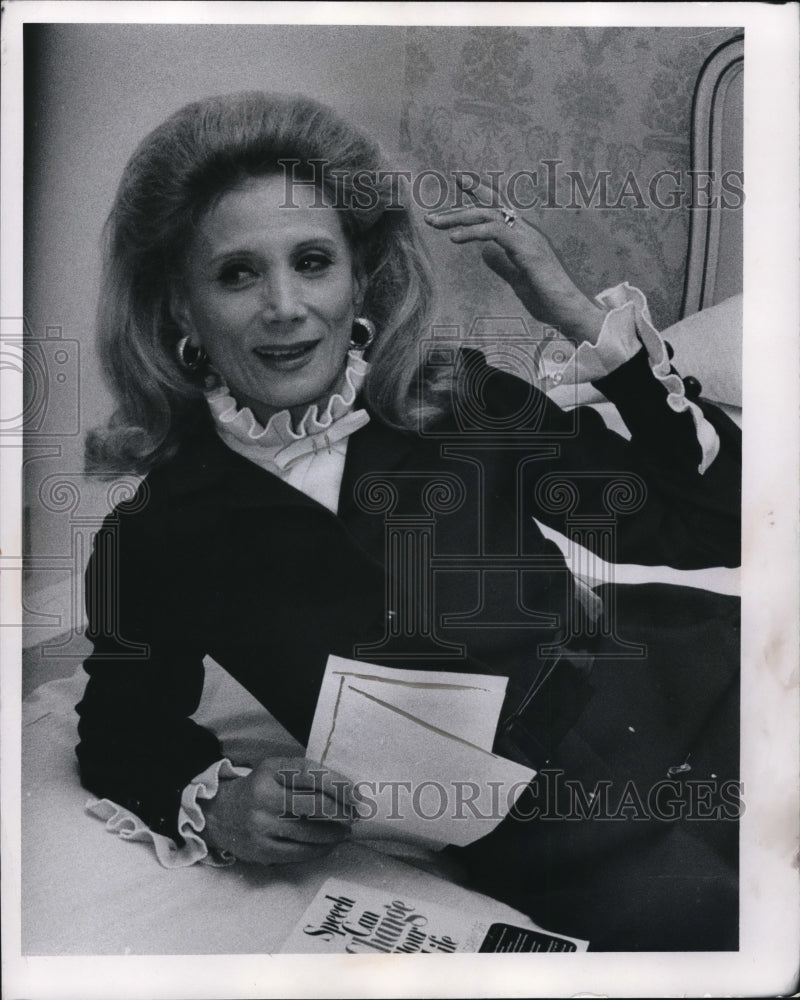 1970 Press Photo Dorothy Sarnoff, at Hotel Cleveland- Historic Images