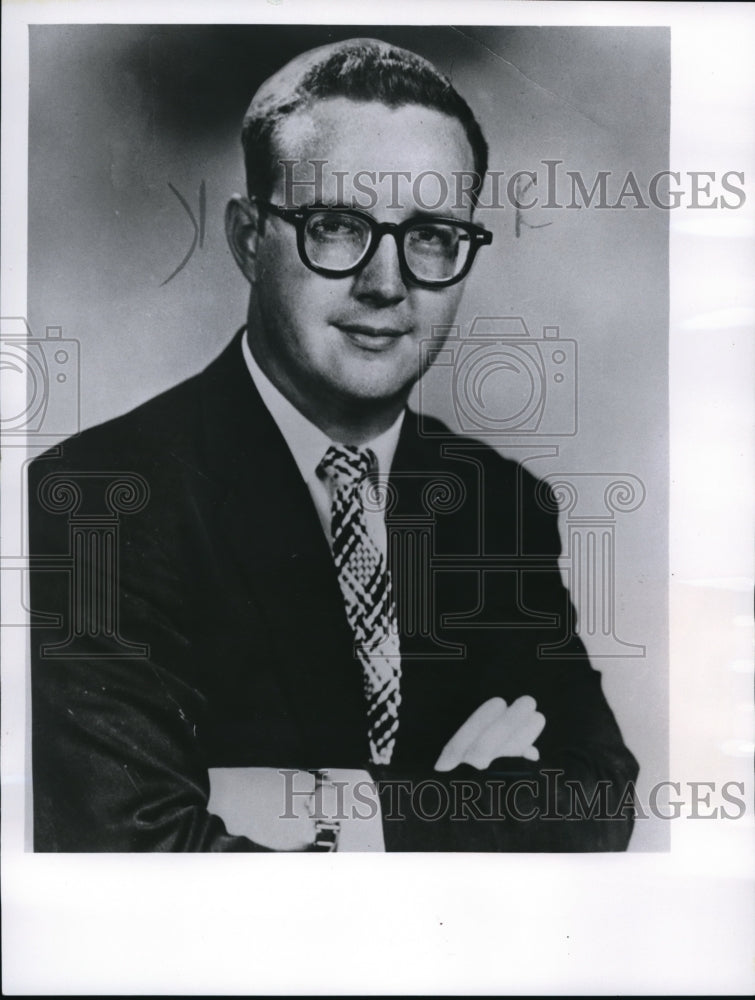 1961 Press Photo Gibson B. Shanley, sports announcer of WGAR- Historic Images