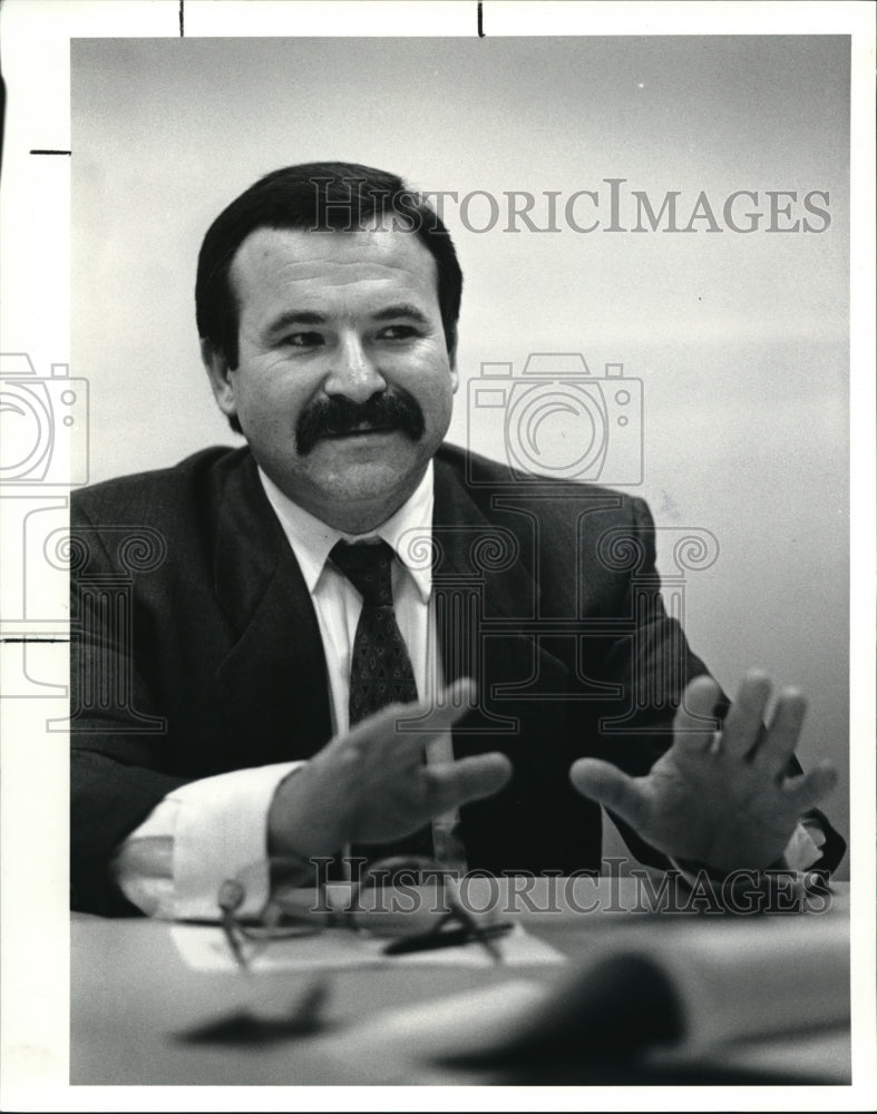 1991 Press Photo Vasyl Shpitser, 43, Moyor of Lviv Ukrain- Historic Images