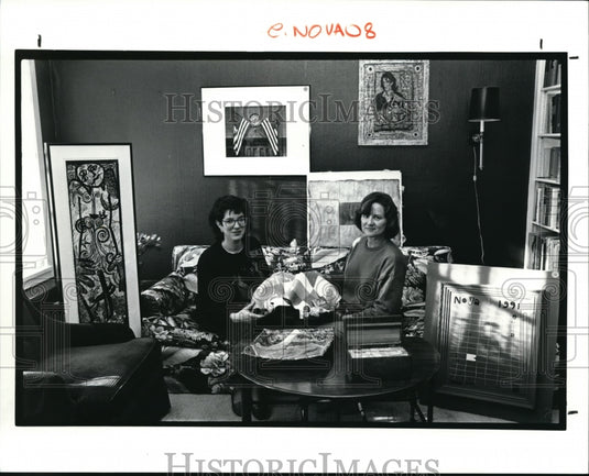 1991 Press Photo Janus Small & Diane organizers of Bizarre Bazaar.- Historic Images
