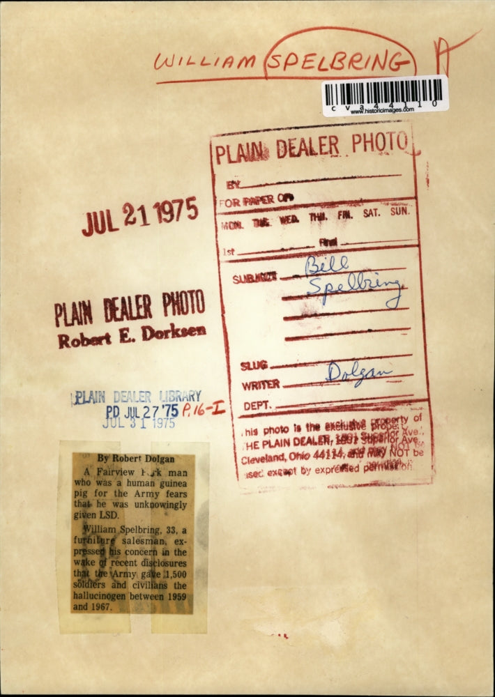 1975 Press Photo William Spelbring