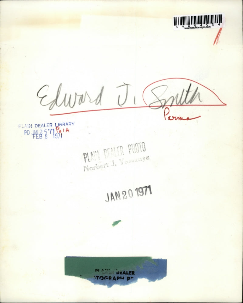 1971 Press Photo Edward J Smith of Parma - cva44534