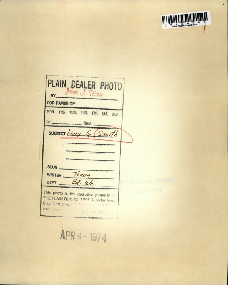 1974 Press Photo Larry G. Smith - cva44541