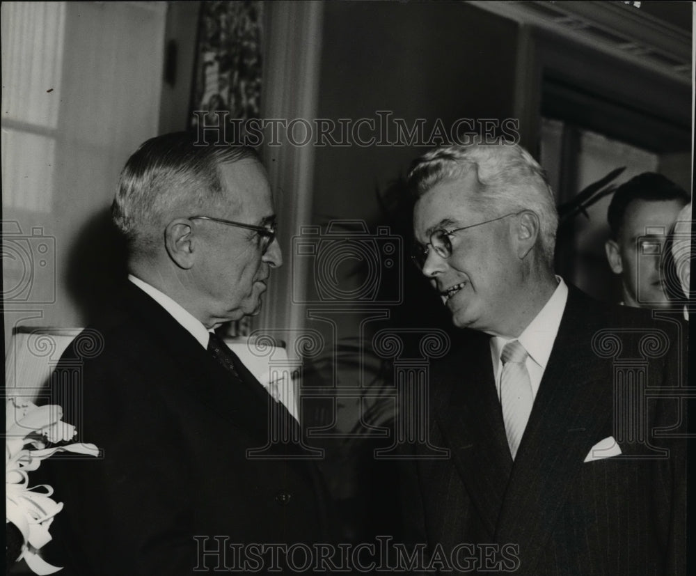 1955 Press Photo Truman and Mike Feighan - cva45486