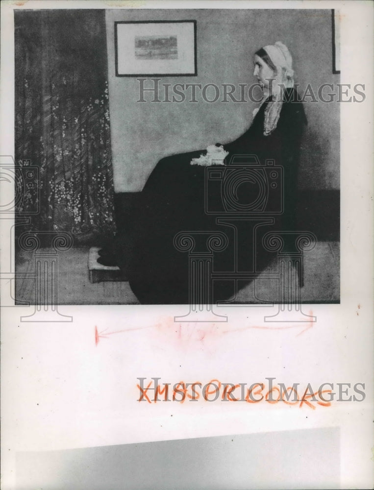 1964 Press Photo Whistler's Mother Painting by James McNeill Whistler.- Historic Images