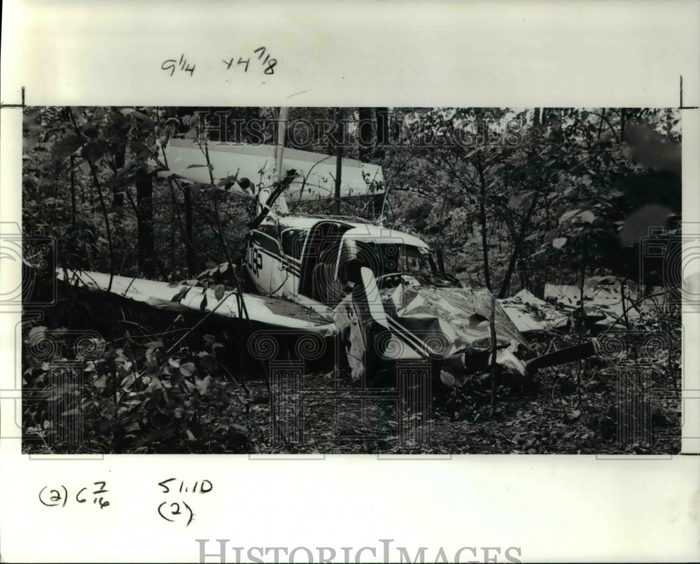 1991 Press Photo fatal plane crash near Infantry Road in Shalerville Township- Historic Images