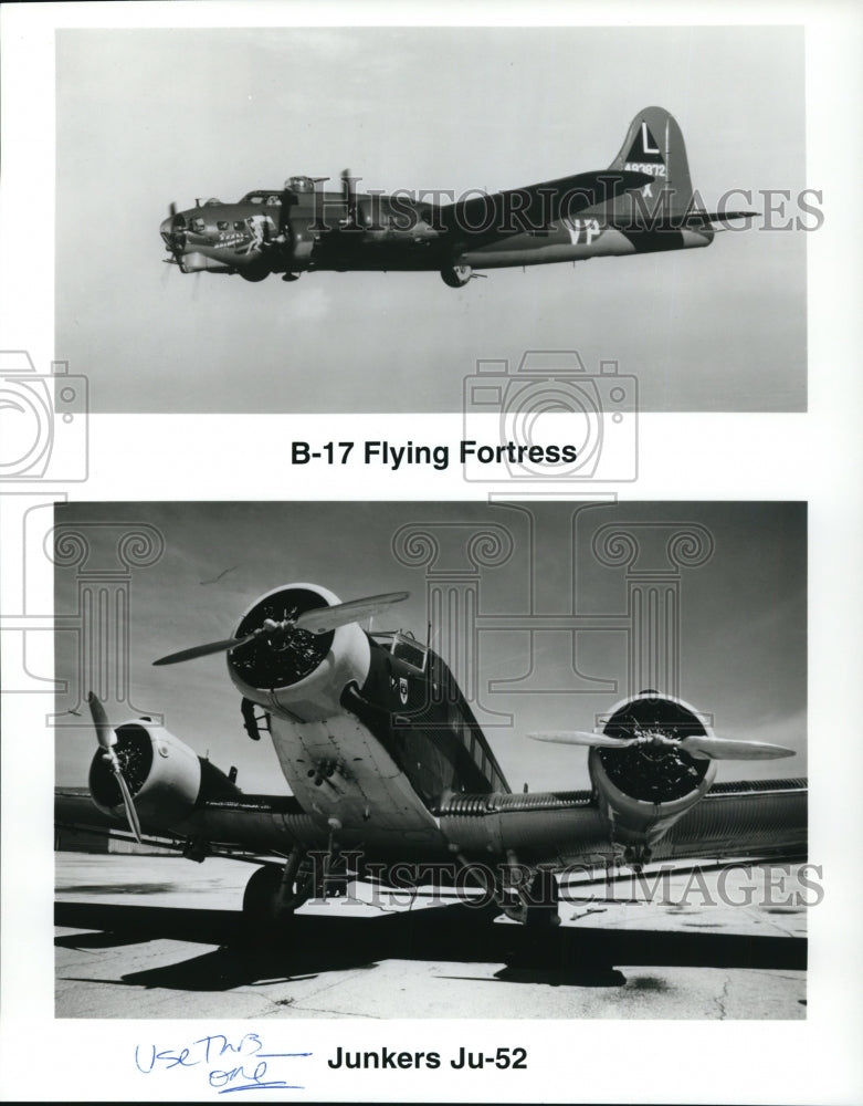 1996 Press Photo Airplanes- Historic Images