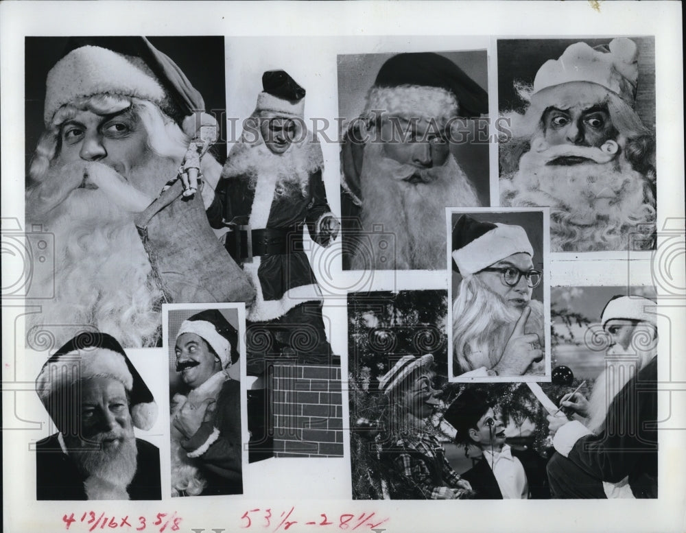 1961 Press Photo The actors' favorite role is playing Santa Claus- Historic Images