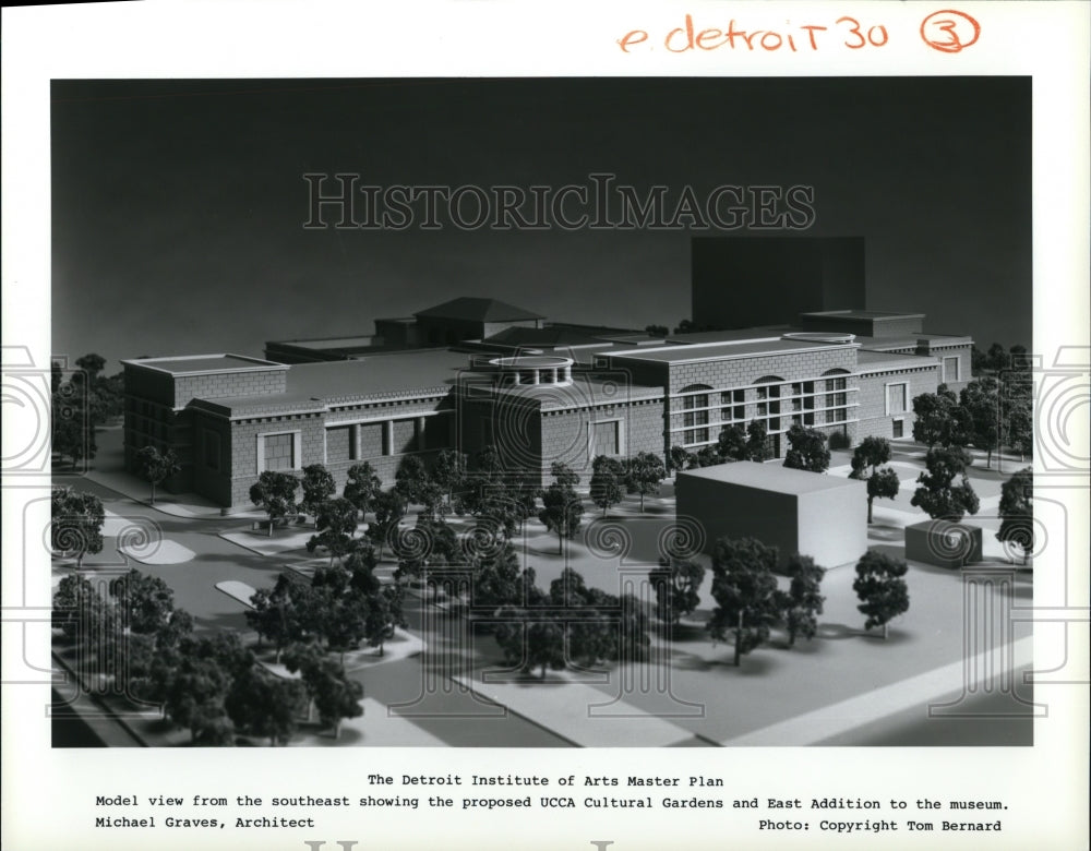 1991 Press Photo The Detroit Institute of Arts Master Plan- Historic Images