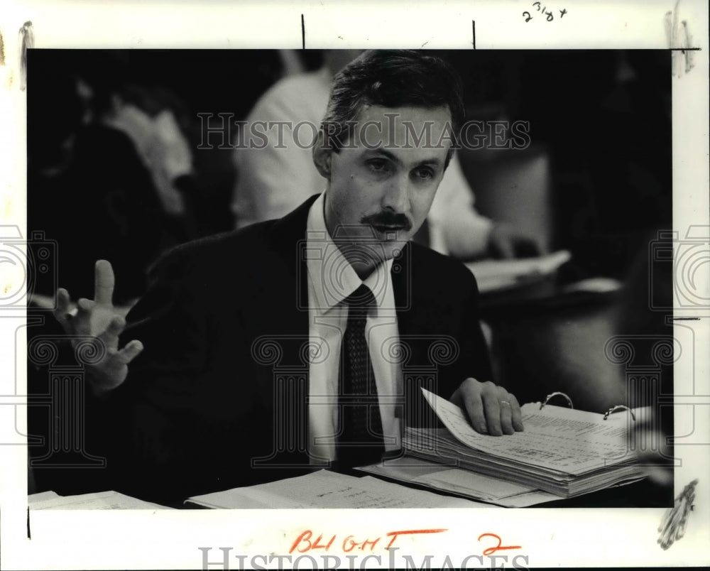 1990 Press Photo Chris Warren, Community Development Director, Cleveland City- Historic Images