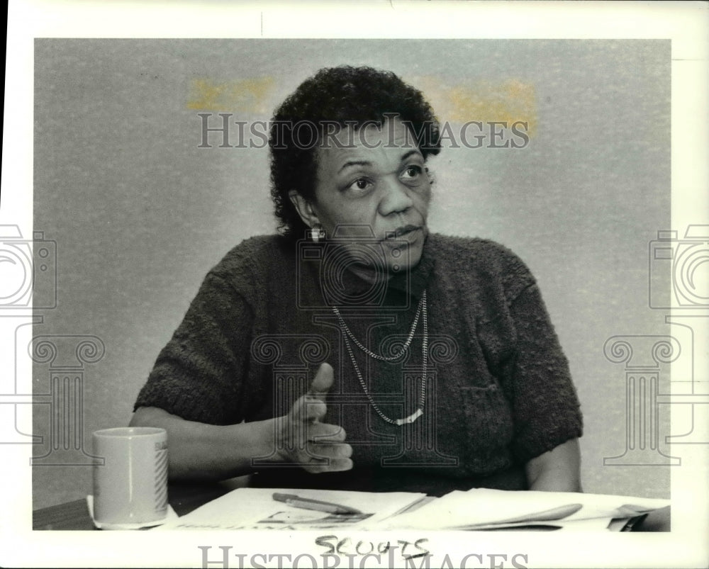 1991 Press Photo Nancy Straughter of the Lake Erie Girl Scout Council- Historic Images