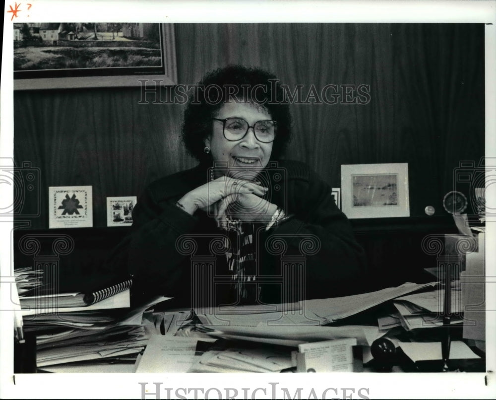 1992 Press Photo May Wykle, Head of Geronthological Nursing at CWRU- Historic Images