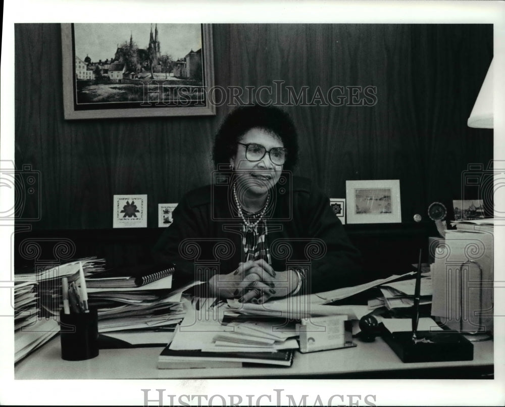 1992 Press Photo May Wykle, Head of Geronthological Nursing at CWRU- Historic Images