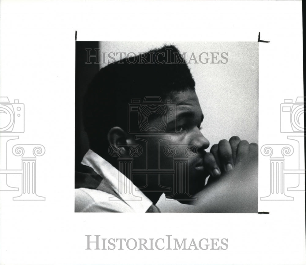 1990 Press Photo Tremayne Willis in Common Pleas Court at his trial- Historic Images