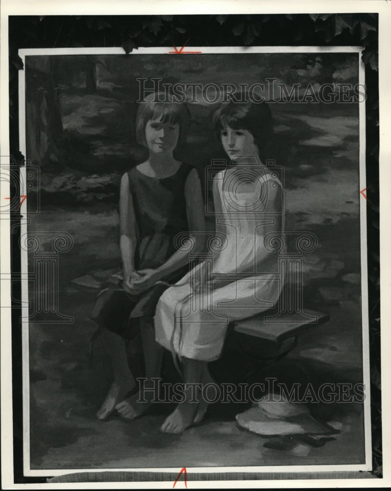 1969 Press Photo The portrait of Sarah and Robin Burnham by Avis Andres- Historic Images