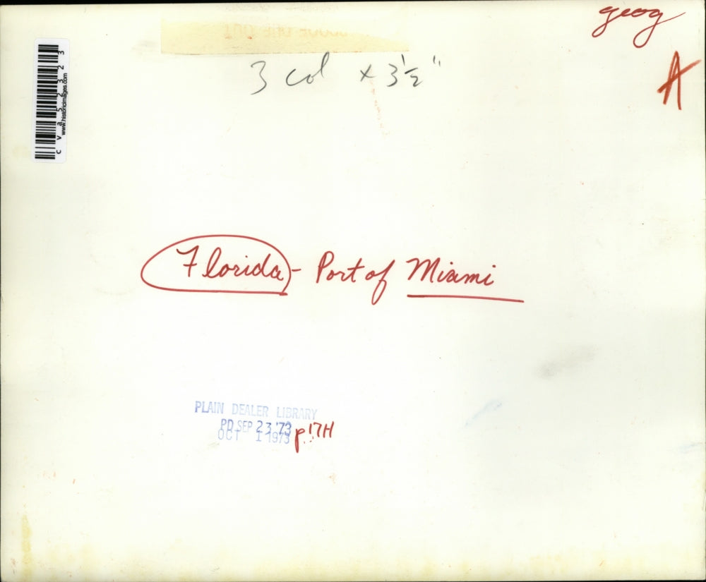 1973 Press Photo Port of Miami