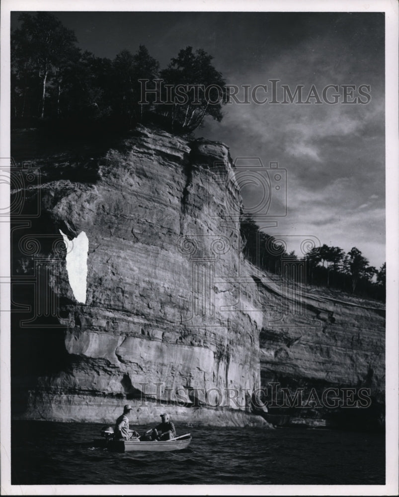 1970 Press Photo The Rock of ages in Michigan- Historic Images