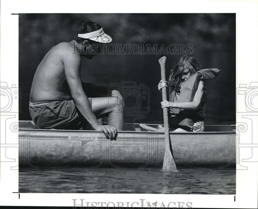 1991 Press Photo Former burn unit patient, Len Schafer with Laura Wells - Historic Images