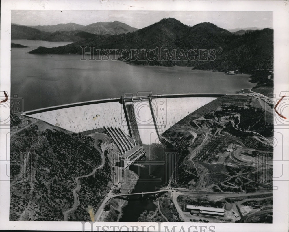 1951 Press Photo The Shasta Dam in Northern California's Great central Valley