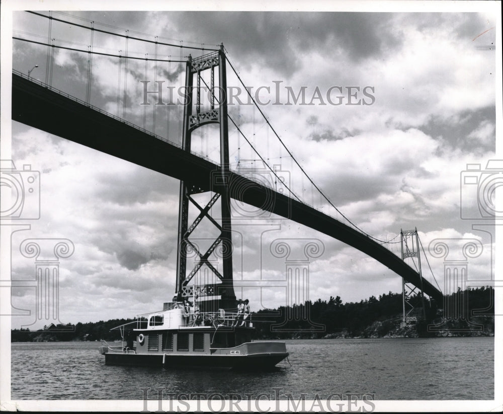 1970 Press Photo Majestic 1,000 islands bridge across St Lawrence River- Historic Images