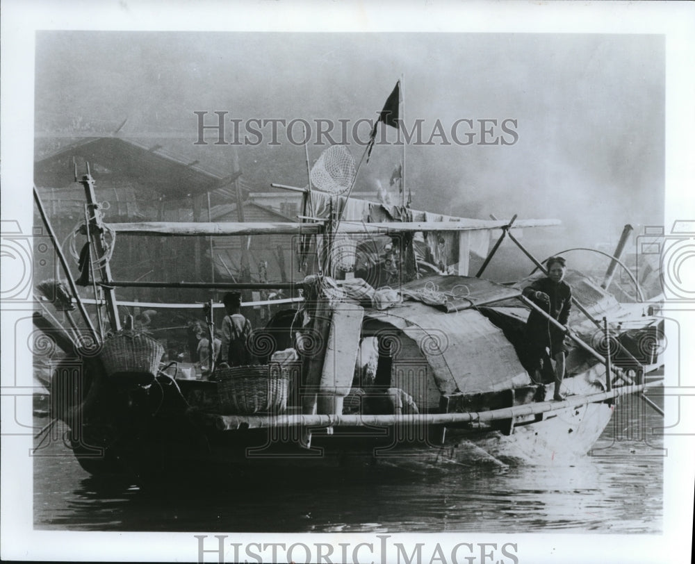 1974 Press Photo The Sampan Boat- Historic Images