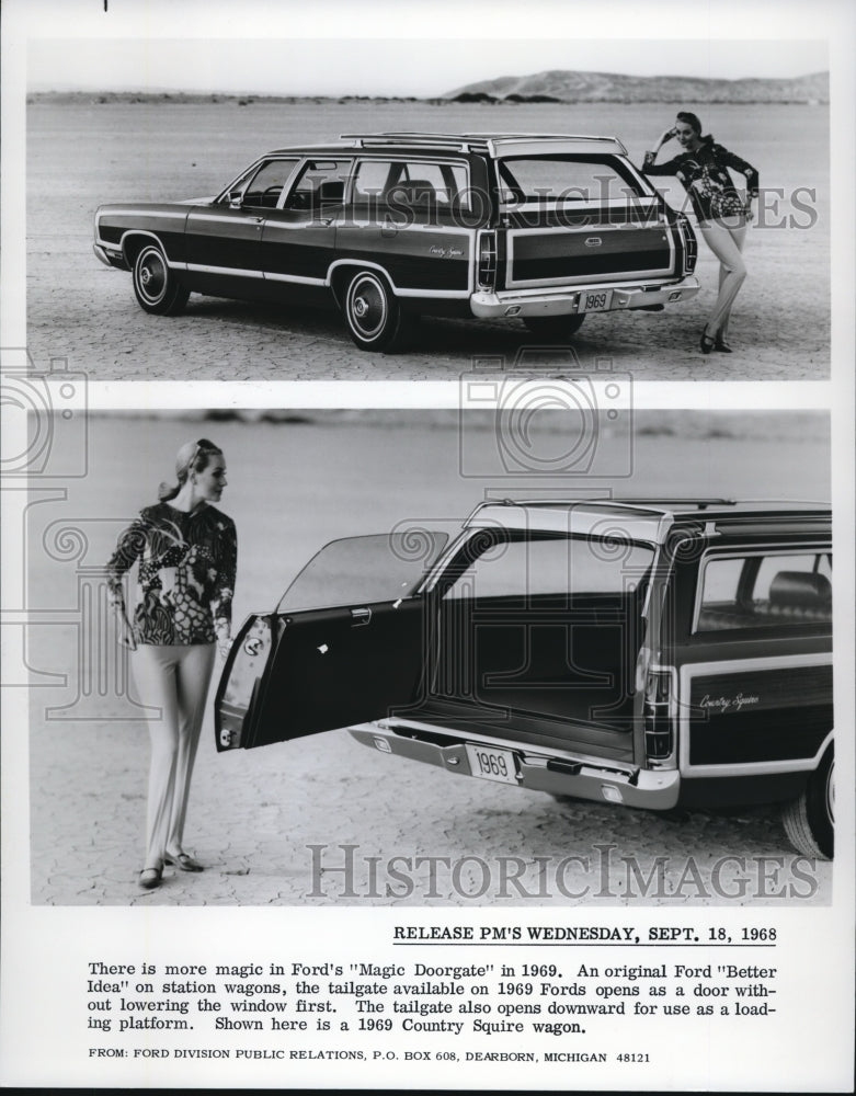 1969 Press Photo Ford's Magic Doorgate, an original Ford Better Idea- Historic Images