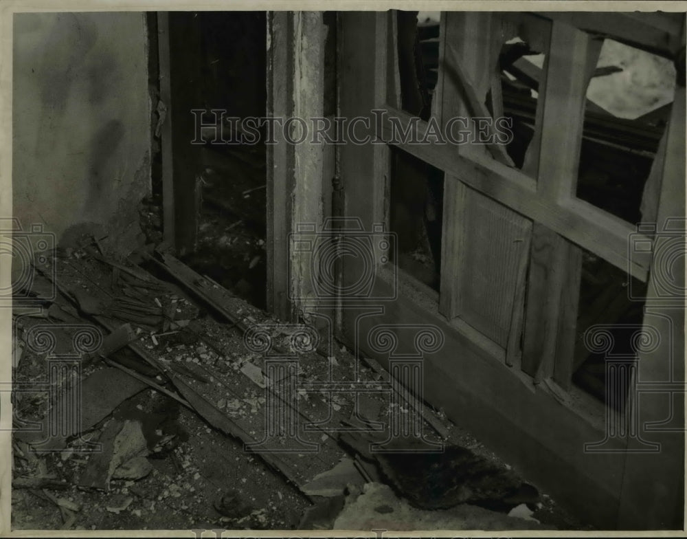 1940 Press Photo Place where bomb was places at 3005 North Ave. Parma- Historic Images