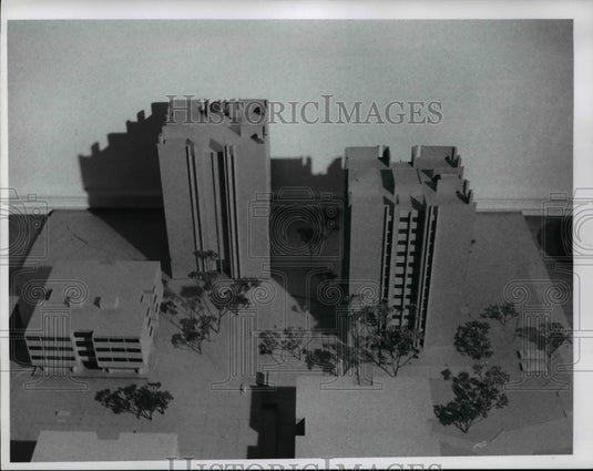 1966 Press Photo The Western reserve University dormitory model- Historic Images