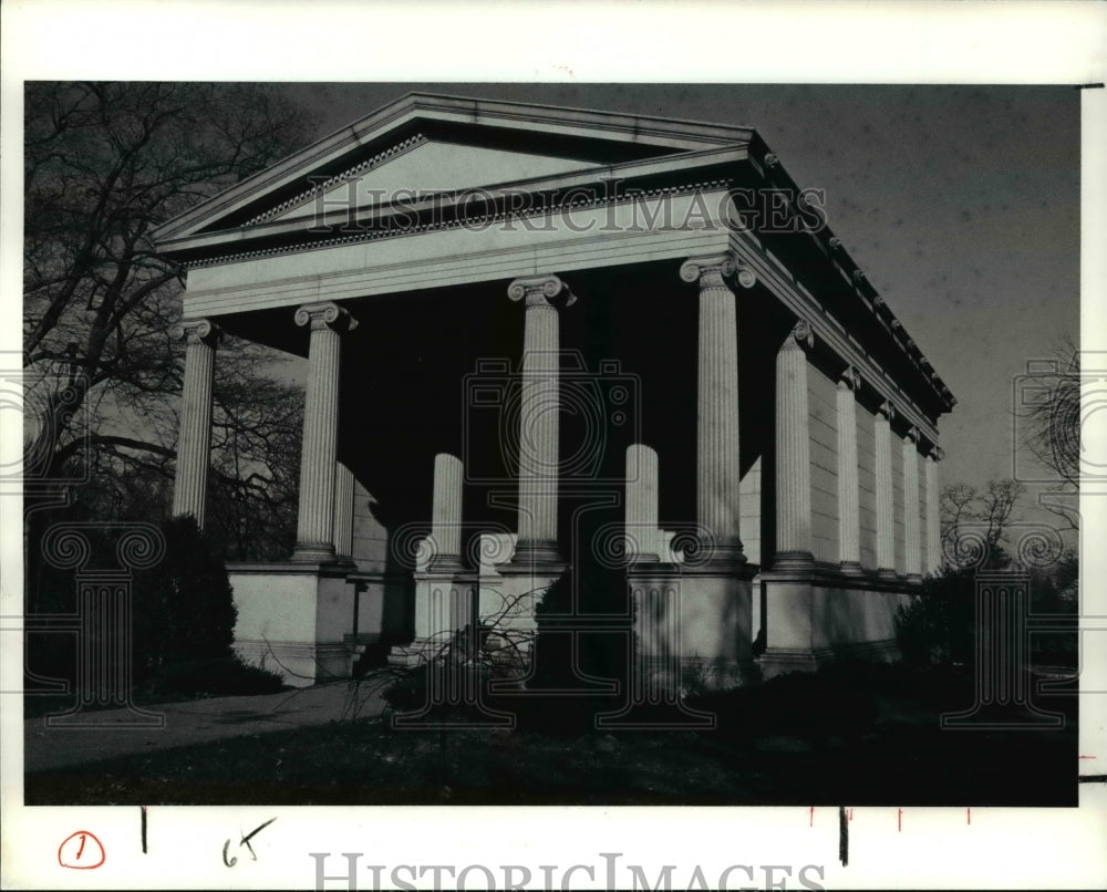 1991 Press Photo Wade Memorial Chapel, Lake View Cemetery- Historic Images