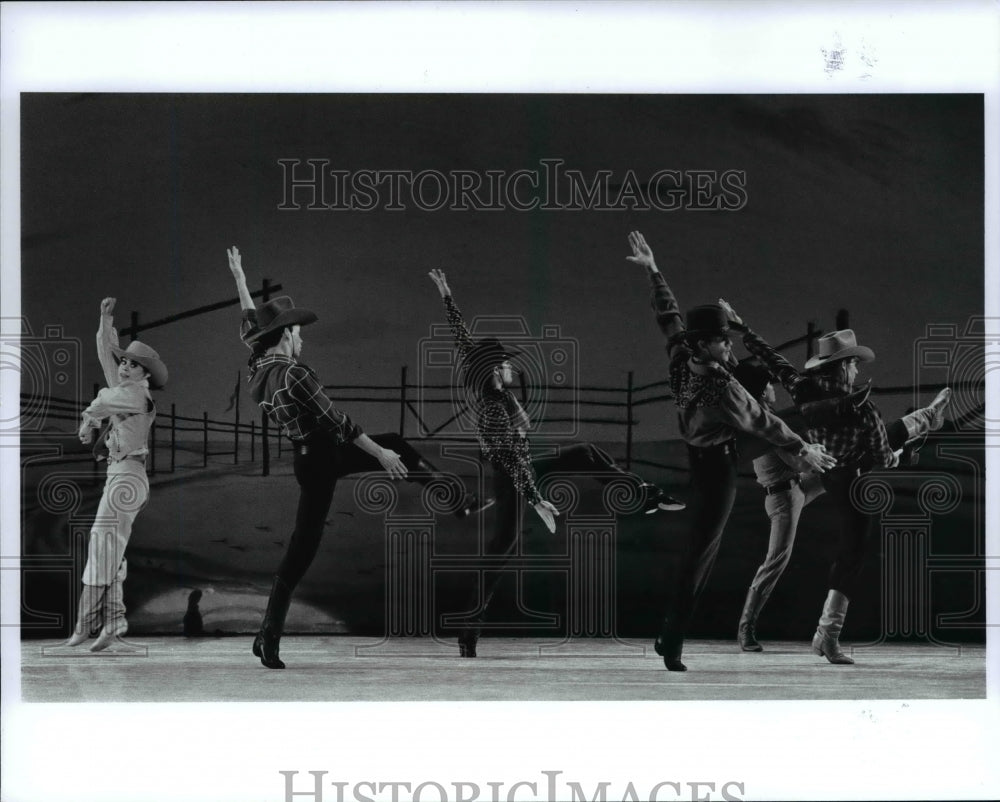 1997 Press Photo Scene from the Agnes de Mille&#39;s Rodeo- Historic Images