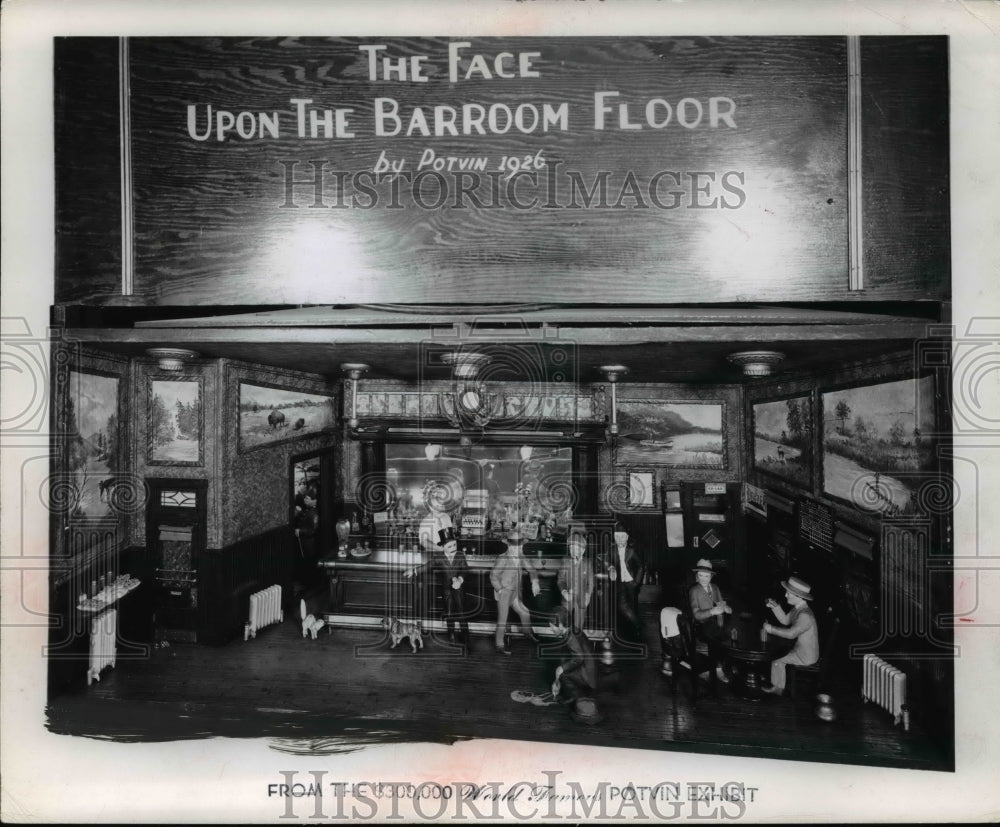 1954 Press Photo The Face upon the Barroom Floor - cva59917- Historic Images