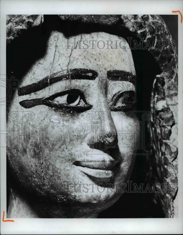 1968 Press Photo The wooden head statue of Imeret Nebes