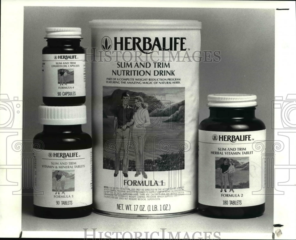 1985 Press Photo The Herbalife nutritional drink and vitamins - cva60184- Historic Images