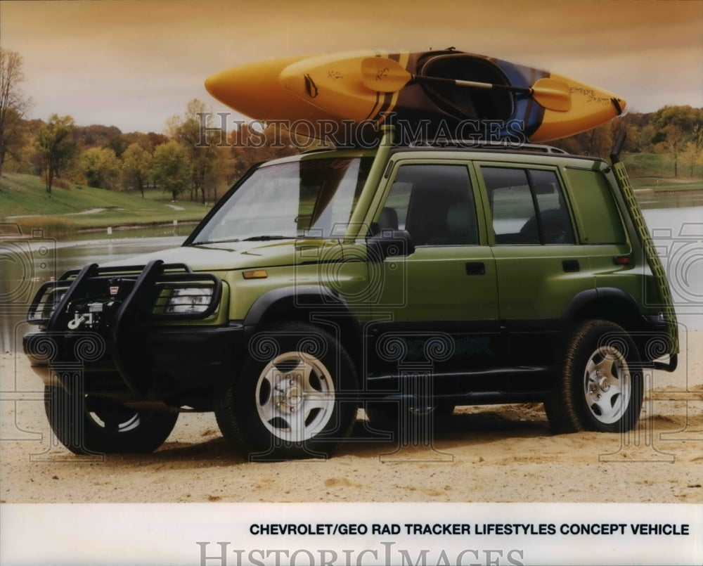 1997 Press Photo Chevrolet Geo Rad Tracker Lifestyles Concept Vehicle- Historic Images