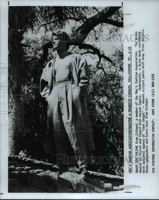 1987 Press Photo Men's Fashion Association/ Maritime & Francois Girbaud,- Historic Images