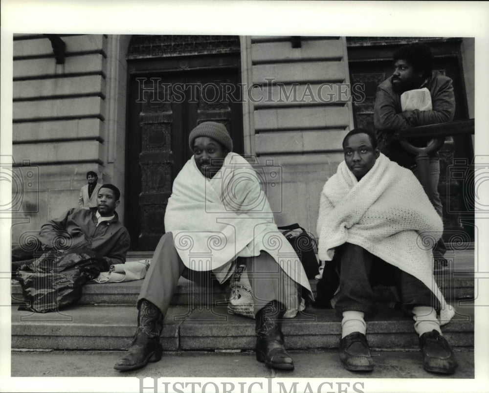 1990 Press Photo Homeless Camp- Historic Images