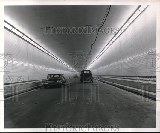 1965 Press Photo Construction of Allegheny Tunnel no 2- Historic Images