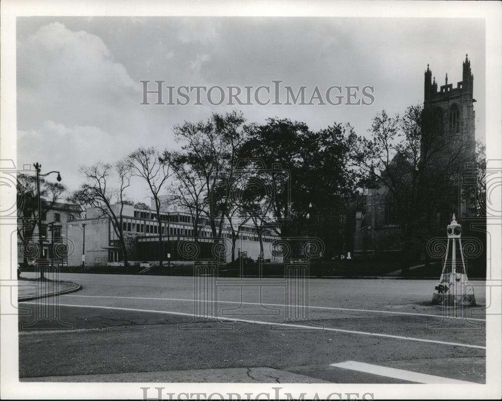 1961 Press Photo Western Reserve University Newton Baker Memorial Bldg- Historic Images