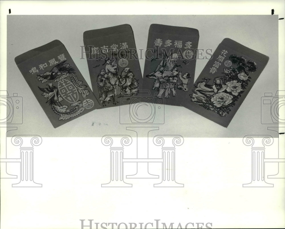 1990 Press Photo Angpao envelopes used to give money during the Chinese New Year- Historic Images