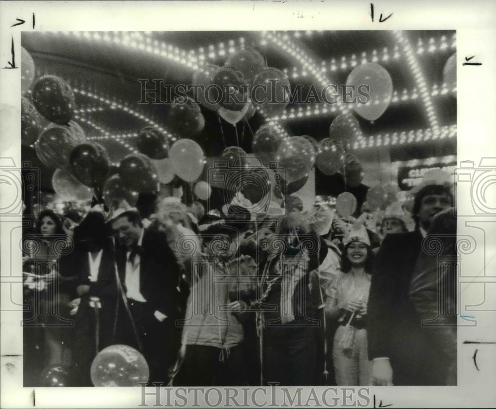 1985 Press Photo The New Year&#39;s eve celebration at the Marque Theater- Historic Images