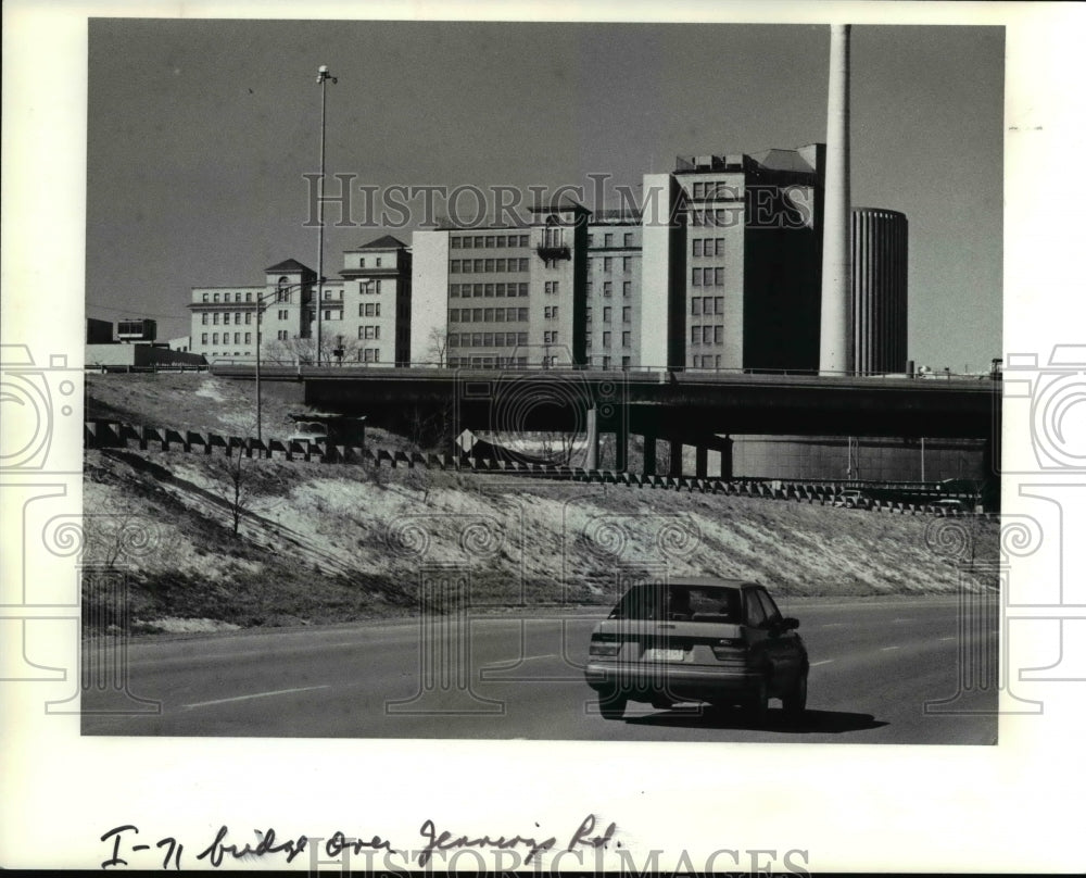 1990 Press Photo The Interstate repairs at Metro curve- Historic Images