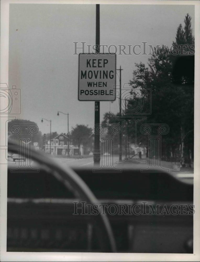 1964 Press Photo Sign at West Shoreway with Load Lane - cva67068- Historic Images