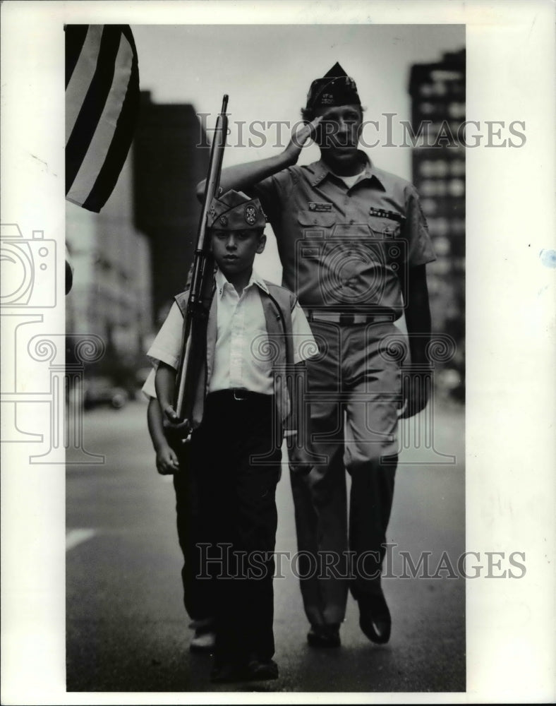 1991 Press Photo The VFW Convention parade- Historic Images