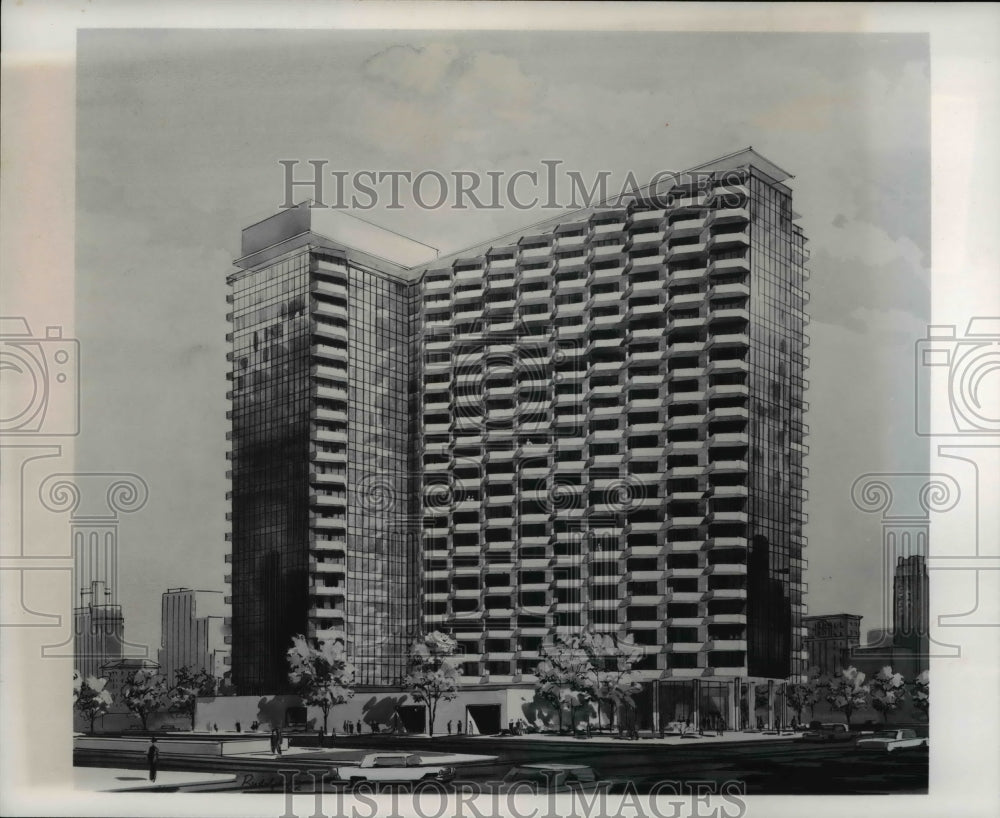 1964 Press Photo Herrick House proposed design- Historic Images